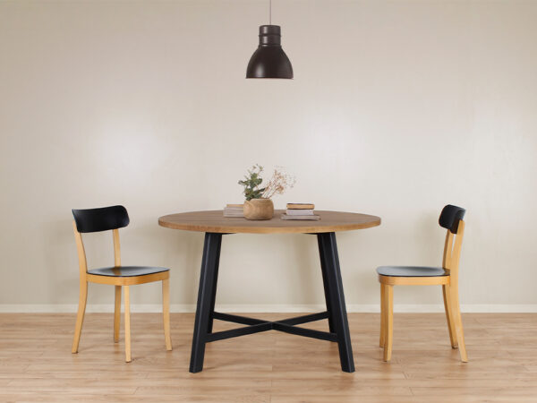 Mesa BERNA Iroko Ø120x75 - Imagen 2