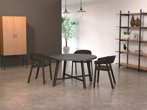 Mesa BERNA negro Ø120x75 - Imagen 2